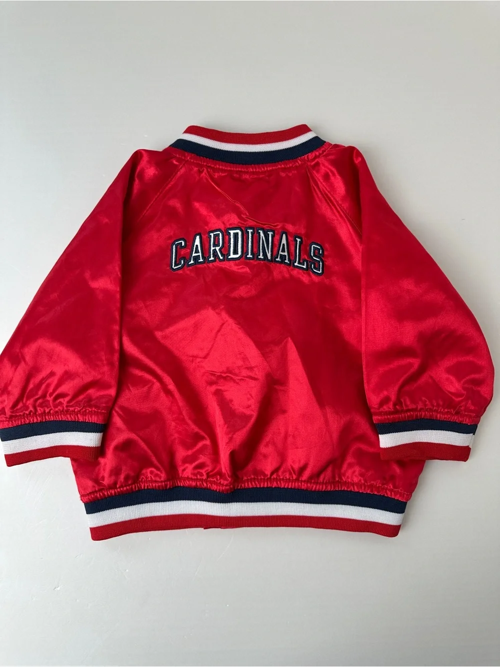 Baseball St Louis Cardinals Satin Bomber Jacket Toddler 18 Months MLB Red